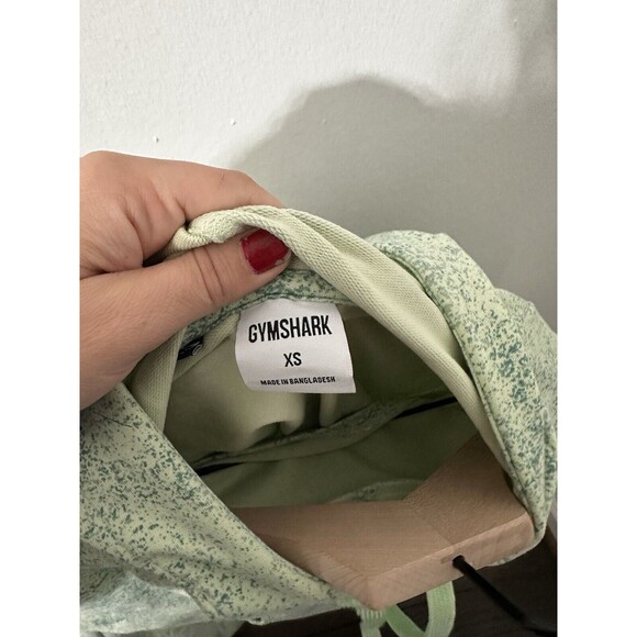 Gymshark Chalk Womens Cropped Hoodie Women’s Athletic Sweatshirt Green XS - Picture 9 of 10